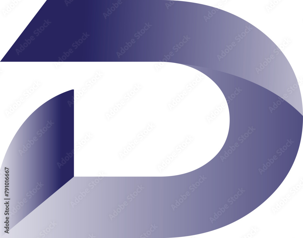 Fototapete d business vector logo. vector abstract design elements. modern abstract design shapes with gradient