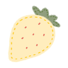 white strawberry embroidery