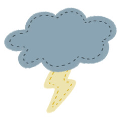 rain cloud embroidery