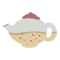 teapot herbal flower minimal