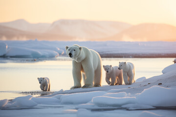 Polar Bear  at outdoors in wildlife. Animal - 791019249