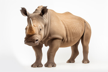 Obraz premium Rhino over isolated white background. Animal