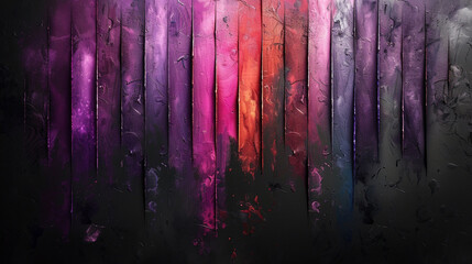 Abstract Painting of Purple and Pink Stripes