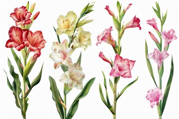 Gladiolus Flowers Background