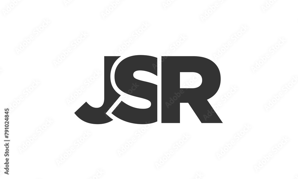Fototapete jsr logo design template with strong and modern bold text. initial based vector logotype featuring s
