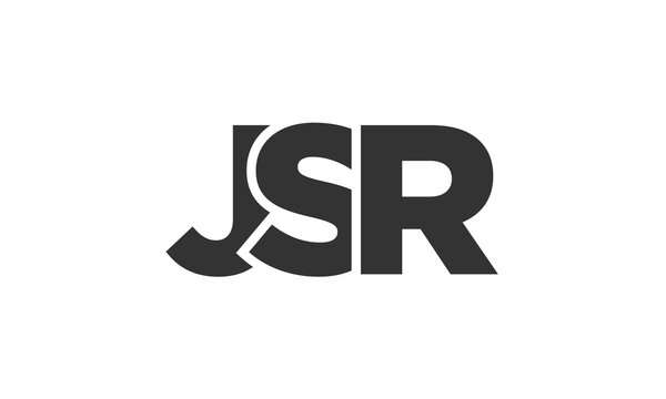 JSR logo design template with strong and modern bold text. Initial based vector logotype featuring simple and minimal typography. Trendy company identity.