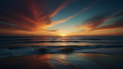 Fototapeta premium sunset over the sea