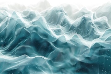 Abstract 3d luxury premium background, flowing curved waves, monochrome, digital wallpapers - 791029254