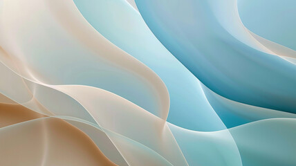 Translucent, soft layers of robin's egg blue and creamy mocha, mingling to form a minimalist...
