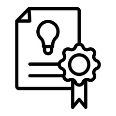 Patent Vector Line Icon Design