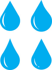 blue water droplet symbol vector