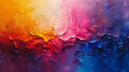 abstract painting with a mixture of bright colors - obrazy, fototapety, plakaty