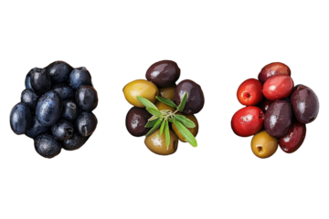 red and black olives