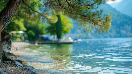 Fototapeta premium Lake Como in the mountain