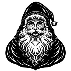 Santa Claus silhouette vector illustration 