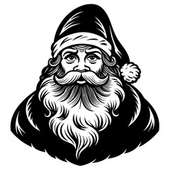 Santa Claus silhouette vector illustration 