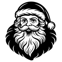 Santa Claus silhouette vector illustration 