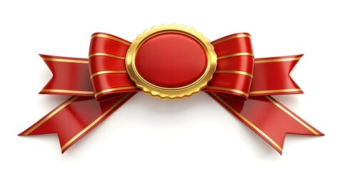 Red Gift Bow: Festive Present Decoration