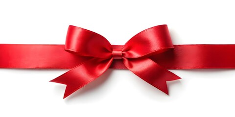 Red Gift Bow: Festive Present Decoration