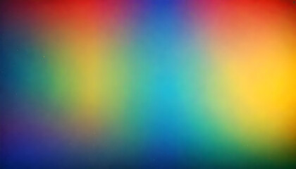 Obraz premium Rainbow red yellow blue green , empty space grainy noise grungy texture color gradient rough abstract background , shine bright light and glow template