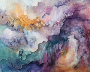 Abstract interpretation of the physical and emotional landscape of someone overcoming sugar addiction