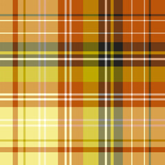 Seamless pattern in fantastic yellow, orange and gray colors for plaid, fabric, textile, clothes, tablecloth and other things. Vector image.