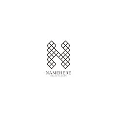 Simple letter N logo design vector pattern style