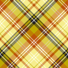 Seamless pattern in fantastic yellow, orange and gray colors for plaid, fabric, textile, clothes, tablecloth and other things. Vector image. 2