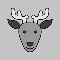 Deer icon. Animal head vector illustration