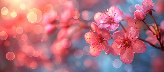 Welcome the arrival of spring with a bokeh background