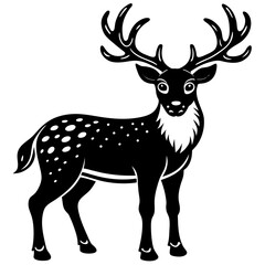 Reindeer silhouette vector illustration svg file