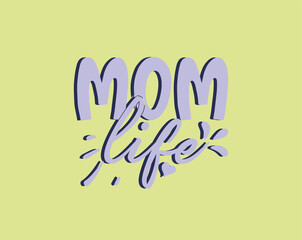 Mother's day typography letter crafts or t- shirt design vector template