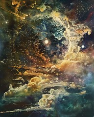 Obraz premium Cosmic spectacle seen by an enraptured audience, a revelation in the cosmos that captivates and enlightens