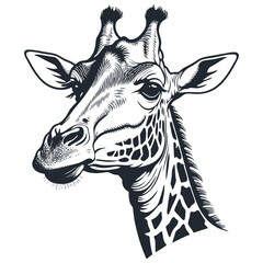Giraffe head, vector illustration