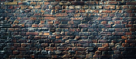 Brick wall with dark backdrop