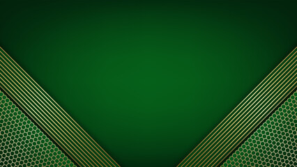 Green and gold luxury background. Vector illustration.ета