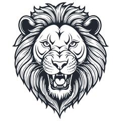 Lion head, vector illustration