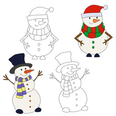 Snowman Clipart for Lovers of Winter Season. This Winter Theme Snowman Suits Christmas Celebration
