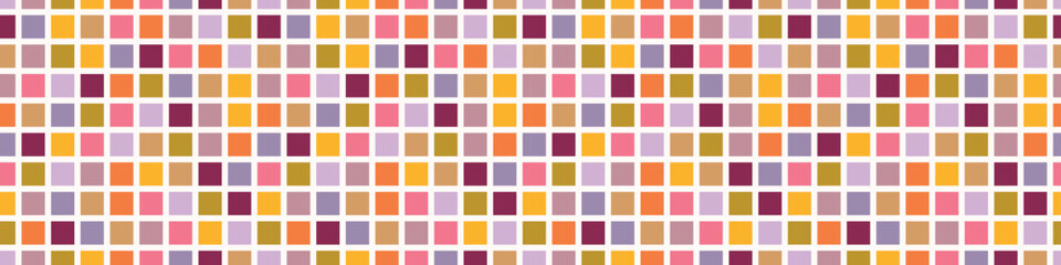 Retro geo vector border in elegant style. Luxury print textur for beautiful modern banner decor. Multicolor 70s abstract design. 