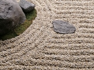 Zen Garten mit Sand und Steinen - Asiatische Kultur und Tradition - Buddhismus - Ausgleich - Asien...