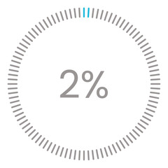 2% Loading. 2% circle diagrams Infographics vector, 2 Percentage ready to use for web design ux-ui