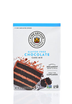 IRVINE, CALIFORNIA - 20 APR 2024: A box of King Arthur Baking Company Gluten Free, Chocolate Cake Mix.
