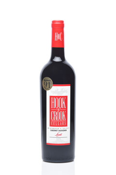 IRVINE, CALIFORNIA - 20 APR 2024: A bottle of Hook or Crook Cellars Cabernet Sauvignon