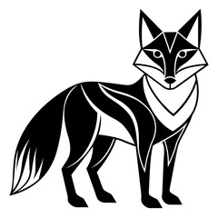 A minimalistic fox vector silhouette 