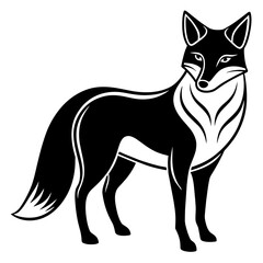 A minimalistic fox vector silhouette 