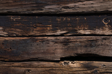 Railroad tie rustic background or rustic backdrop
