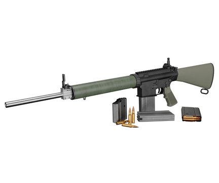 3d rendering rifle ar-10