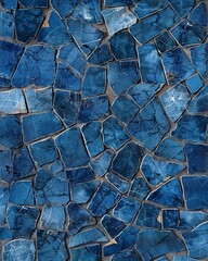 A blue mosaic pattern that stands out for its unique design and captivating visual impact