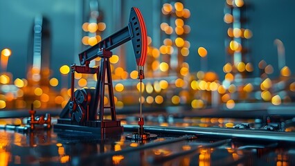 Rising Oil Prices Drive Increased Demand and Energy Trading in Digital Display. Concept Oil Prices, Energy Trading, Digital Display, Demand Growth, Market Dynamics
