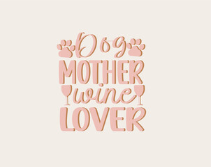 Obraz premium Mothers day typography letter crafts or t-shirt design vector template 